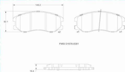 Remy RAP1697 - Тормозные колодки, дисковые, комплект autospares.lv