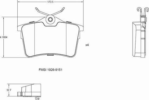 Remy RAP1059 - Тормозные колодки, дисковые, комплект autospares.lv