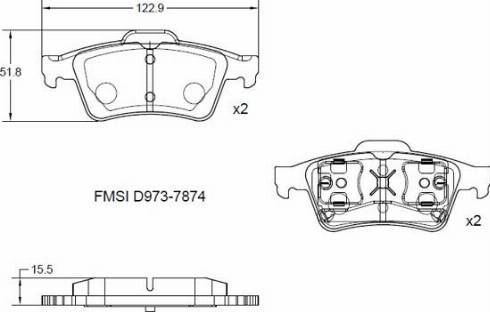 Remy RAP1058 - Тормозные колодки, дисковые, комплект autospares.lv