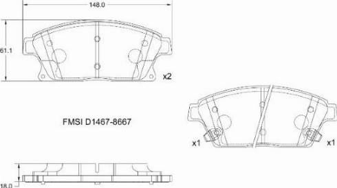 Remy RAP1061 - Тормозные колодки, дисковые, комплект autospares.lv