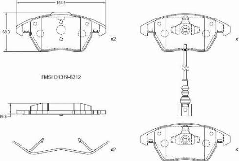 Remy RAP1006 - Тормозные колодки, дисковые, комплект autospares.lv