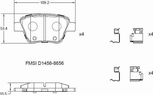 Remy RAP1011 - Тормозные колодки, дисковые, комплект autospares.lv