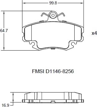 Remy RAP1021 - Тормозные колодки, дисковые, комплект autospares.lv