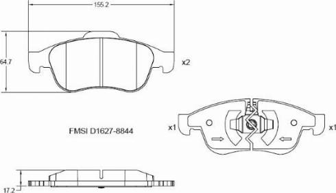 Remy RAP1028 - Тормозные колодки, дисковые, комплект autospares.lv