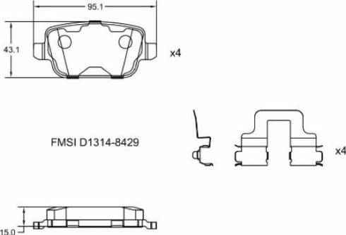 Remy RAP1075 - Тормозные колодки, дисковые, комплект autospares.lv