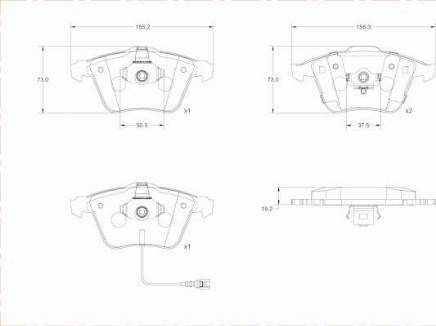 Remy RAP1070 - Тормозные колодки, дисковые, комплект autospares.lv