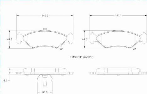 Remy RAP1071 - Тормозные колодки, дисковые, комплект autospares.lv