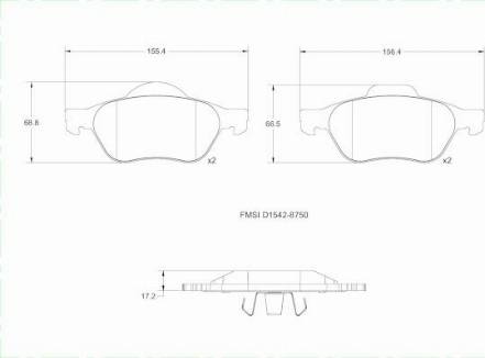 Remy RAP1350 - Тормозные колодки, дисковые, комплект autospares.lv