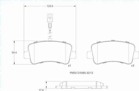 Remy RAP1361 - Тормозные колодки, дисковые, комплект autospares.lv