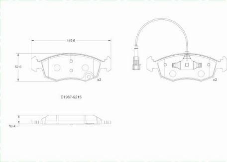 Remy RAP1376 - Тормозные колодки, дисковые, комплект autospares.lv