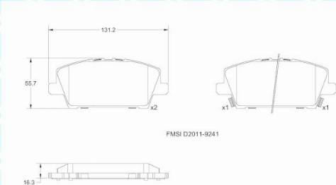 Remy RAP1278 - Тормозные колодки, дисковые, комплект autospares.lv