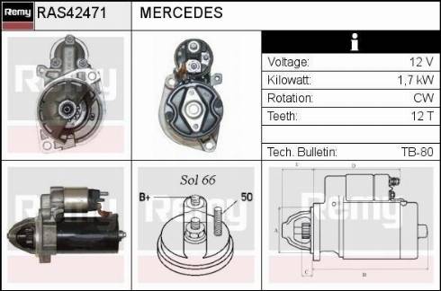 Remy RAS42471 - Стартер autospares.lv