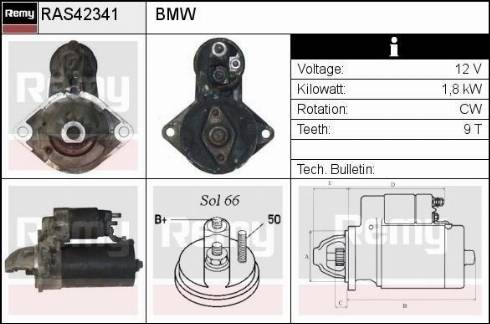 Remy RAS42341 - Стартер autospares.lv