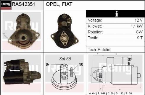 Remy RAS42351 - Стартер autospares.lv