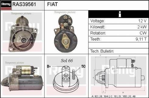 Remy RAS39561 - Стартер autospares.lv