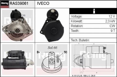 Remy RAS39061 - Стартер autospares.lv