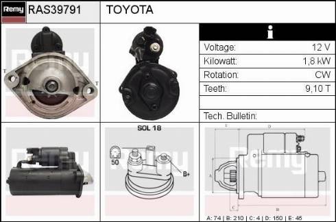 Remy RAS39791 - Стартер autospares.lv