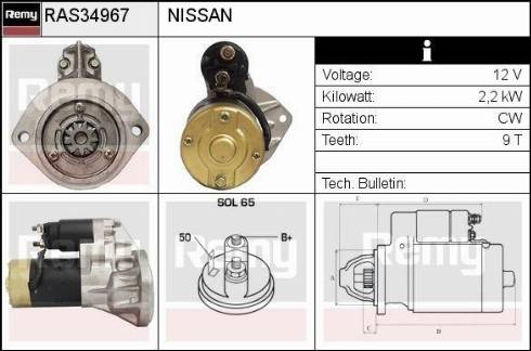 Remy RAS34967 - Стартер autospares.lv