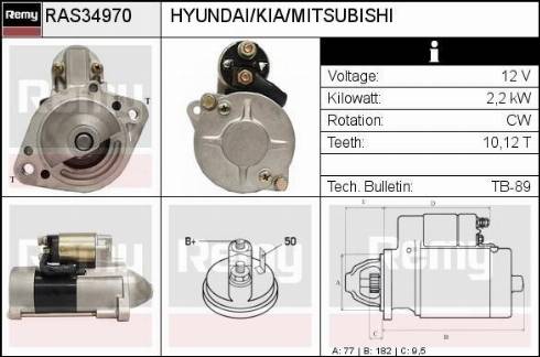 Remy RAS34970 - Стартер autospares.lv