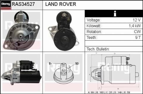 Remy RAS34527 - Стартер autospares.lv