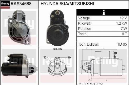 Remy RAS34688 - Стартер autospares.lv