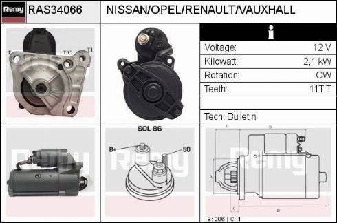 Remy RAS34066 - Стартер autospares.lv