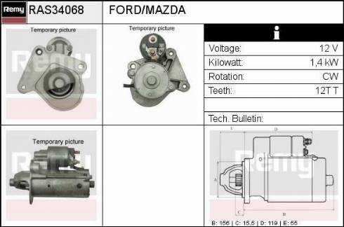 Remy RAS34068 - Стартер autospares.lv