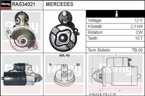 Remy RAS34021 - Стартер autospares.lv