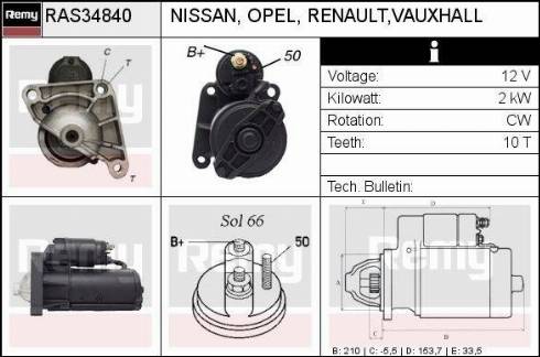 Remy RAS34840 - Стартер autospares.lv