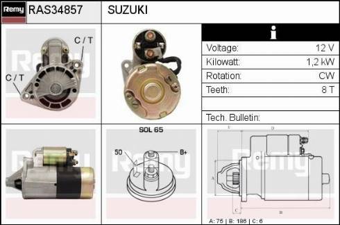 Remy RAS34857 - Стартер autospares.lv