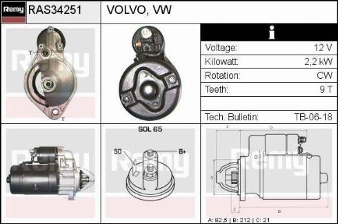 Remy RAS34251 - Стартер autospares.lv