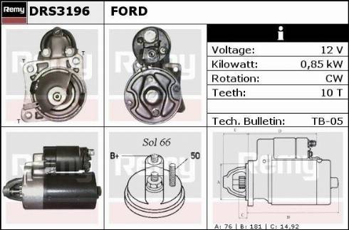 Remy RAS34207 - Стартер autospares.lv