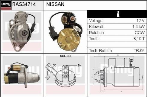 Remy RAS34714 - Стартер autospares.lv