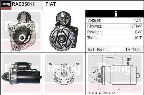 Remy RAS35811 - Стартер autospares.lv