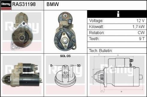 Remy RAS31198 - Стартер autospares.lv