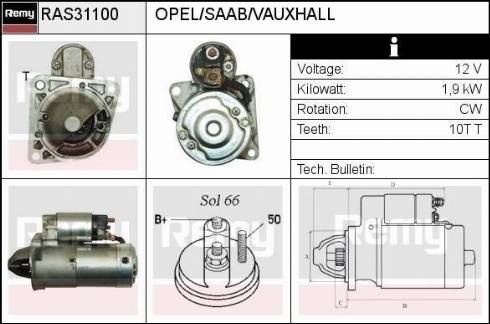 Remy RAS31100 - Стартер autospares.lv