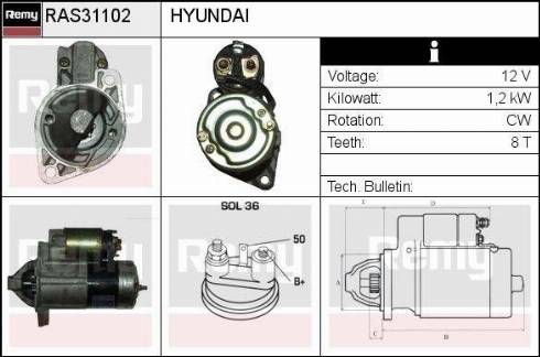 Remy RAS31102 - Стартер autospares.lv