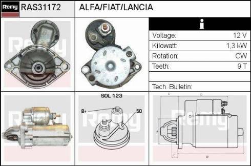 Remy RAS31172 - Стартер autospares.lv