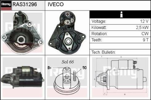 Remy RAS31296 - Стартер autospares.lv