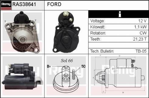 Remy RAS38641 - Стартер autospares.lv