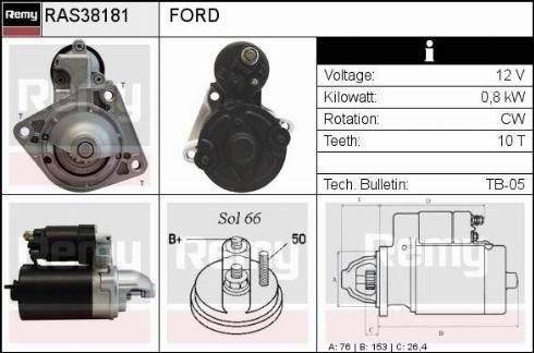 Remy RAS38181 - Стартер autospares.lv