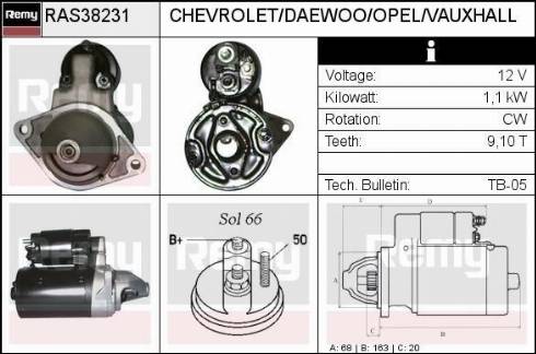 Remy RAS38231 - Стартер autospares.lv