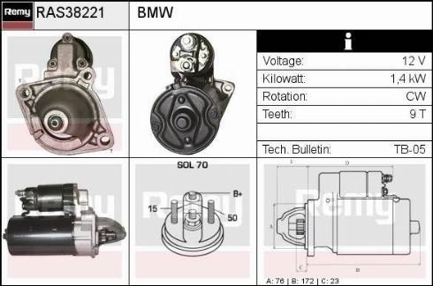 Remy RAS38221 - Стартер autospares.lv