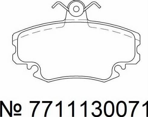 RENAULT 7711130071 - Тормозные колодки, дисковые, комплект autospares.lv