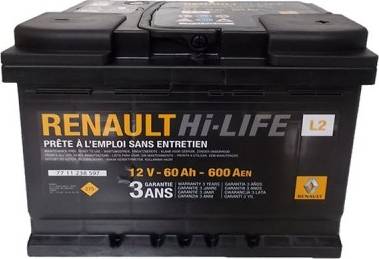 RENAULT 7711238597 - Стартерная аккумуляторная батарея, АКБ autospares.lv
