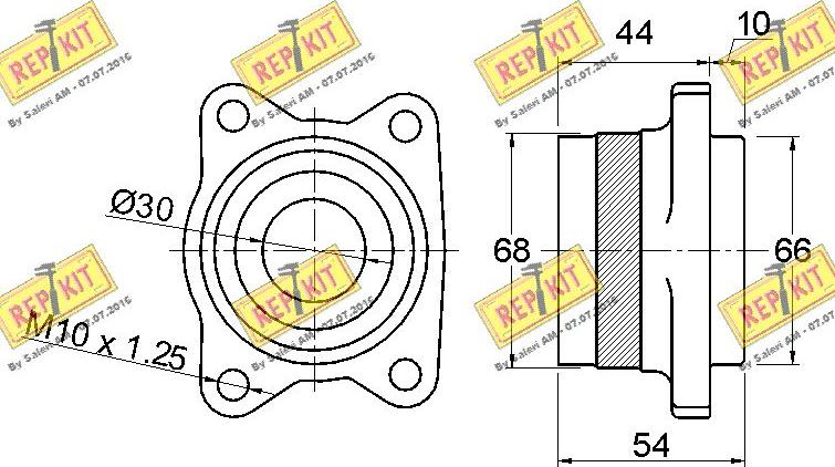 REPKIT RKB1781 - Подшипник ступицы колеса, комплект autospares.lv