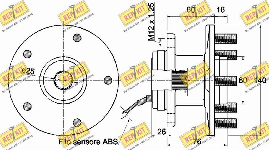 REPKIT RKB2696 - Подшипник ступицы колеса, комплект autospares.lv