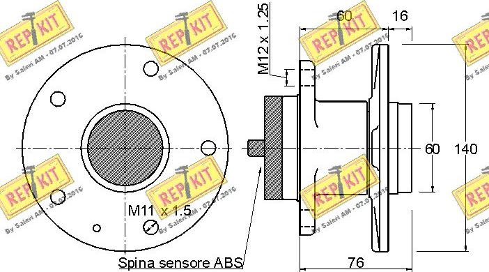 REPKIT RKB2352 - Подшипник ступицы колеса, комплект autospares.lv