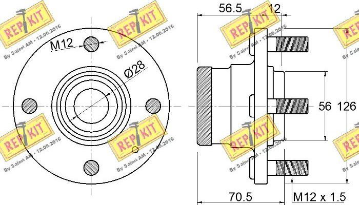 REPKIT RKB2744 - Подшипник ступицы колеса, комплект autospares.lv