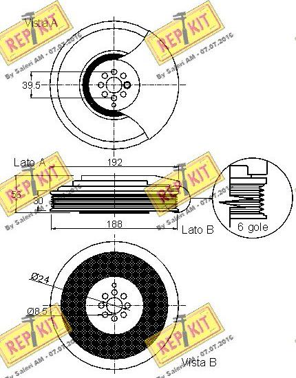 REPKIT RKT9014 - Шкив коленчатого вала autospares.lv